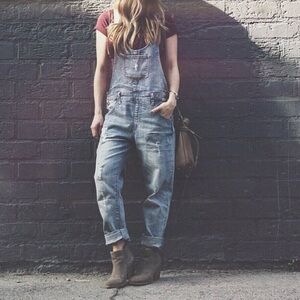 Wildfox Light Blue Denim Overalls
